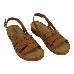 Easy Street Kehlani Tan Slingback Sandals Size 9
